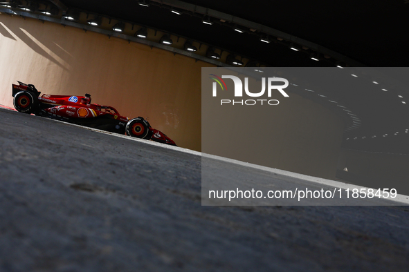 Charles Leclerc of Ferrari during the Formula 1 post-season testing at Yas Marina Cicuit in Abu Dhabi, United Arab Emirates on December 10,...