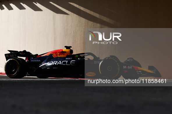 Isack Hadjar during the Formula 1 post-season testing at Yas Marina Cicuit in Abu Dhabi, United Arab Emirates on December 10, 2024. 