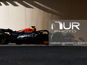 Isack Hadjar during the Formula 1 post-season testing at Yas Marina Cicuit in Abu Dhabi, United Arab Emirates on December 10, 2024. (