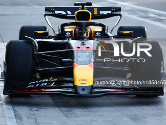 Yuki Tsunoda during the Formula 1 post-season testing at Yas Marina Cicuit in Abu Dhabi, United Arab Emirates on December 10, 2024. (