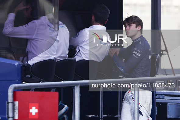 Luke Browning during the Formula 1 post-season testing at Yas Marina Cicuit in Abu Dhabi, United Arab Emirates on December 10, 2024. 