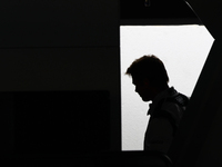 Brad Pitt during the Formula 1 post-season testing at Yas Marina Cicuit in Abu Dhabi, United Arab Emirates on December 10, 2024. (