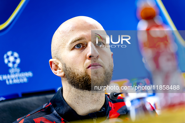 Feyenoord Rotterdam defender Gernot Traner attends the press conference after the match between Feyenoord and Sparta Praha at Stadium De Kui...