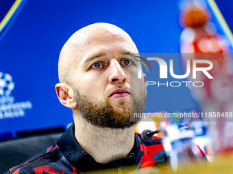 Feyenoord Rotterdam defender Gernot Traner attends the press conference after the match between Feyenoord and Sparta Praha at Stadium De Kui...