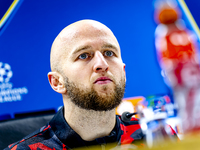 Feyenoord Rotterdam defender Gernot Traner attends the press conference after the match between Feyenoord and Sparta Praha at Stadium De Kui...