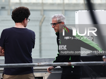 Mattia Binotto and Alessandro Alunni Bravi during the Formula 1 post-season testing at Yas Marina Cicuit in Abu Dhabi, United Arab Emirates...