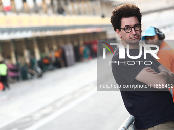 Mattia Binotto during the Formula 1 post-season testing at Yas Marina Cicuit in Abu Dhabi, United Arab Emirates on December 10, 2024. (