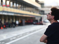 Mattia Binotto during the Formula 1 post-season testing at Yas Marina Cicuit in Abu Dhabi, United Arab Emirates on December 10, 2024. (