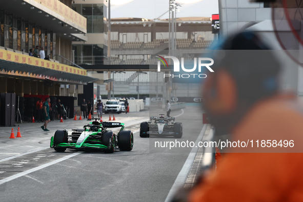 Nico Hulkenberg during the Formula 1 post-season testing at Yas Marina Cicuit in Abu Dhabi, United Arab Emirates on December 10, 2024. 