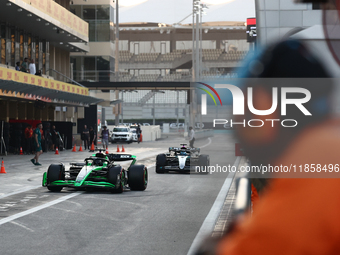 Nico Hulkenberg during the Formula 1 post-season testing at Yas Marina Cicuit in Abu Dhabi, United Arab Emirates on December 10, 2024. (