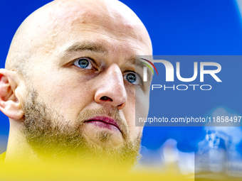 Feyenoord Rotterdam defender Gernot Traner attends the press conference after the match between Feyenoord and Sparta Praha at Stadium De Kui...