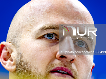 Feyenoord Rotterdam defender Gernot Traner attends the press conference after the match between Feyenoord and Sparta Praha at Stadium De Kui...