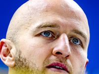 Feyenoord Rotterdam defender Gernot Traner attends the press conference after the match between Feyenoord and Sparta Praha at Stadium De Kui...