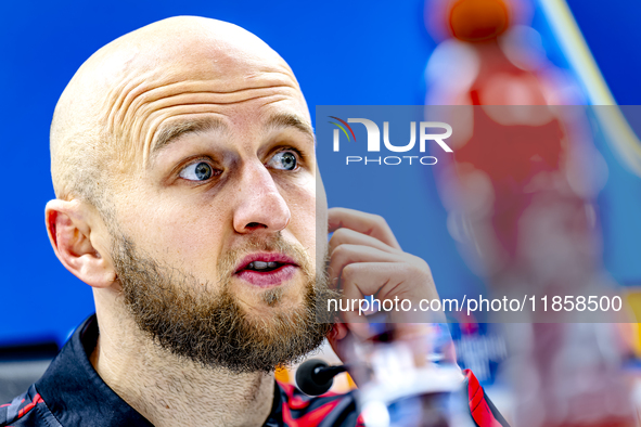 Feyenoord Rotterdam defender Gernot Traner attends the press conference after the match between Feyenoord and Sparta Praha at Stadium De Kui...