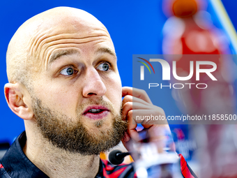 Feyenoord Rotterdam defender Gernot Traner attends the press conference after the match between Feyenoord and Sparta Praha at Stadium De Kui...