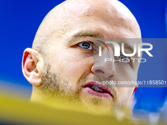 Feyenoord Rotterdam defender Gernot Traner attends the press conference after the match between Feyenoord and Sparta Praha at Stadium De Kui...