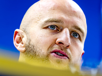 Feyenoord Rotterdam defender Gernot Traner attends the press conference after the match between Feyenoord and Sparta Praha at Stadium De Kui...