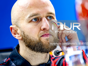 Feyenoord Rotterdam defender Gernot Traner attends the press conference after the match between Feyenoord and Sparta Praha at Stadium De Kui...