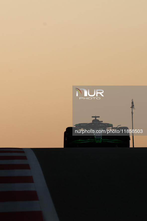 Nico Hulkenberg during the Formula 1 post-season testing at Yas Marina Cicuit in Abu Dhabi, United Arab Emirates on December 10, 2024. 