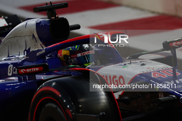 Ayumu Iwasa during the Formula 1 post-season testing at Yas Marina Cicuit in Abu Dhabi, United Arab Emirates on December 10, 2024. 