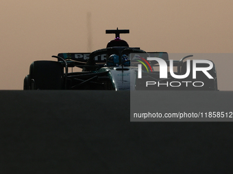 George Russell of Mercedes during the Formula 1 post-season testing at Yas Marina Cicuit in Abu Dhabi, United Arab Emirates on December 10,...