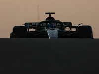 George Russell of Mercedes during the Formula 1 post-season testing at Yas Marina Cicuit in Abu Dhabi, United Arab Emirates on December 10,...