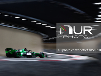 Nico Hulkenberg during the Formula 1 post-season testing at Yas Marina Cicuit in Abu Dhabi, United Arab Emirates on December 10, 2024. (