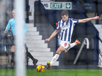 Jayson Molumby of WBA attempts a shot on goal during the Sky Bet Championship match between West Bromwich Albion and Coventry City at The Ha...