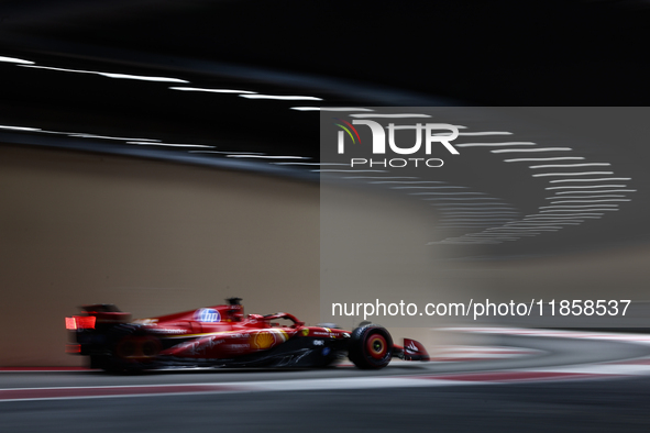 Charles Leclerc of Ferrari during the Formula 1 post-season testing at Yas Marina Cicuit in Abu Dhabi, United Arab Emirates on December 10,...