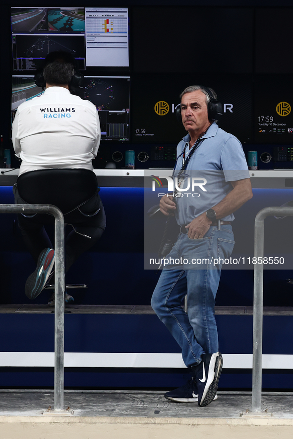 Carlos Sainz during the Formula 1 post-season testing at Yas Marina Cicuit in Abu Dhabi, United Arab Emirates on December 10, 2024. 