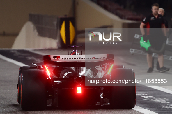 Esteban Ocon during the Formula 1 post-season testing at Yas Marina Cicuit in Abu Dhabi, United Arab Emirates on December 10, 2024. 