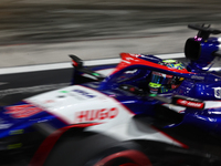 Ayumu Iwasa during the Formula 1 post-season testing at Yas Marina Cicuit in Abu Dhabi, United Arab Emirates on December 10, 2024. (