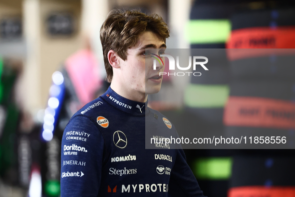 Luke Browning during the Formula 1 post-season testing at Yas Marina Cicuit in Abu Dhabi, United Arab Emirates on December 10, 2024. 