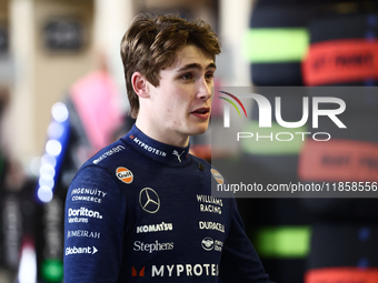 Luke Browning during the Formula 1 post-season testing at Yas Marina Cicuit in Abu Dhabi, United Arab Emirates on December 10, 2024. (