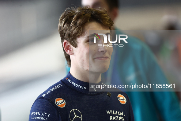 Luke Browning during the Formula 1 post-season testing at Yas Marina Cicuit in Abu Dhabi, United Arab Emirates on December 10, 2024. 