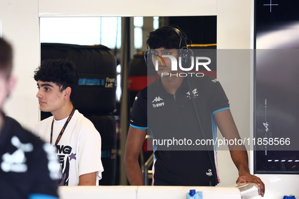 Kabir Anurag during the Formula 1 post-season testing at Yas Marina Cicuit in Abu Dhabi, United Arab Emirates on December 10, 2024. 