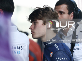 Luke Browning during the Formula 1 post-season testing at Yas Marina Cicuit in Abu Dhabi, United Arab Emirates on December 10, 2024. (