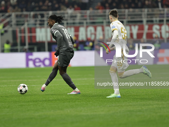 Rafael Leao participates in the Champions League 2024-2025 match between Milan and Stella Rossa Belgrado in Milano, Italy, on December 11, 2...