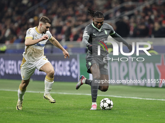 Rafael Leao participates in the Champions League 2024-2025 match between Milan and Stella Rossa Belgrado in Milano, Italy, on December 11, 2...