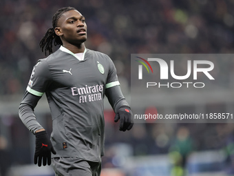 Rafael Leao participates in the Champions League 2024-2025 match between Milan and Stella Rossa Belgrado in Milano, Italy, on December 11, 2...