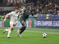 Rafael Leao participates in the Champions League 2024-2025 match between Milan and Stella Rossa Belgrado in Milano, Italy, on December 11, 2...