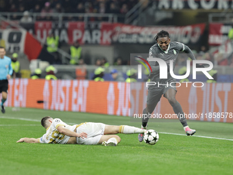 Rafael Leao participates in the Champions League 2024-2025 match between Milan and Stella Rossa Belgrado in Milano, Italy, on December 11, 2...