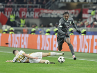 Rafael Leao participates in the Champions League 2024-2025 match between Milan and Stella Rossa Belgrado in Milano, Italy, on December 11, 2...