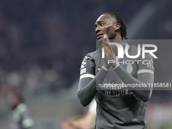 Tammy Abraham participates in the Champions League 2024-2025 match between Milan and Stella Rossa Belgrado in Milano, Italy, on December 11,...