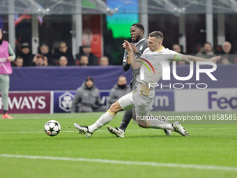 Uros Spajic participates in the Champions League 2024-2025 match between Milan and Stella Rossa Belgrado in Milano, Italy, on December 11, 2...