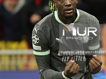 Tammy Abraham participates in the Champions League 2024-2025 match between Milan and Stella Rossa Belgrado in Milano, Italy, on December 11,...