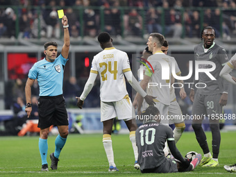 Nasser Djiga participates in the Champions League 2024-2025 match between Milan and Stella Rossa Belgrado in Milano, Italy, on December 11,...