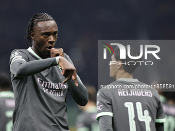 Tammy Abraham participates in the Champions League 2024-2025 match between Milan and Stella Rossa Belgrado in Milano, Italy, on December 11,...