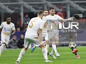 Nemanja Radonjic participates during the Champions League 2024-2025 match between Milan and Stella Rossa Belgrado in Milano, Italy, on Decem...