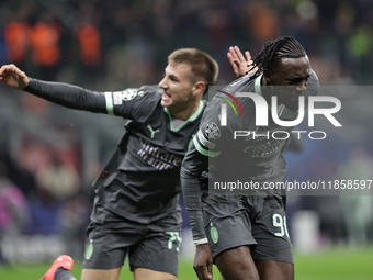 Tammy Abraham participates in the Champions League 2024-2025 match between Milan and Stella Rossa Belgrado in Milano, Italy, on December 11,...